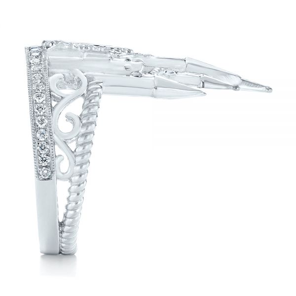 Custom Castle Diamond Fashion Ring - Side View - 103196
