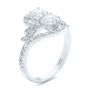 14k White Gold 14k White Gold Custom Diamond Arts And Crafts Style Fashion Ring - Three-Quarter View -  102478 - Thumbnail