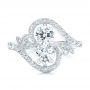  Platinum Platinum Custom Diamond Arts And Crafts Style Fashion Ring - Top View -  102478 - Thumbnail