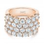 14k Rose Gold 14k Rose Gold Custom Diamond Fashion Ring - Flat View -  104060 - Thumbnail