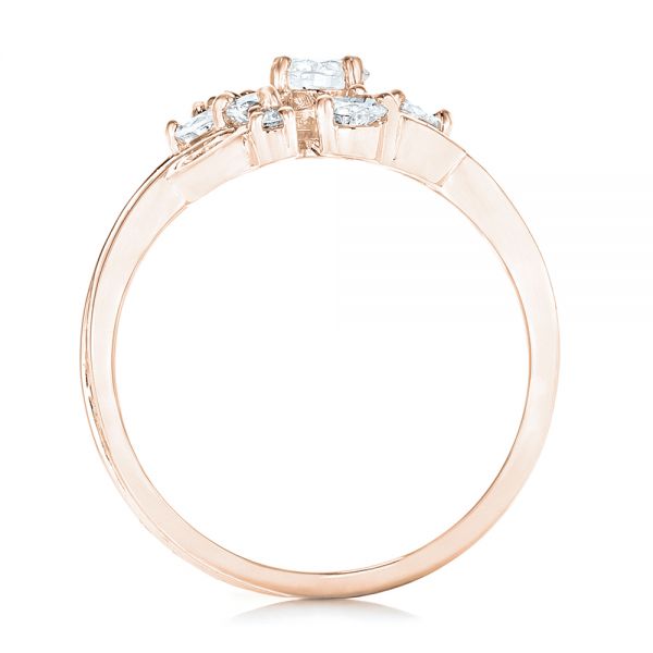 18k Rose Gold 18k Rose Gold Custom Diamond Fashion Ring - Front View -  102975