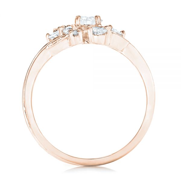 18k Rose Gold 18k Rose Gold Custom Diamond Fashion Ring - Front View - 102975