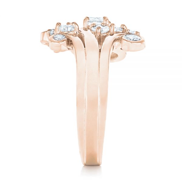 14k Rose Gold 14k Rose Gold Custom Diamond Fashion Ring - Side View -  102975