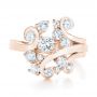 18k Rose Gold 18k Rose Gold Custom Diamond Fashion Ring - Top View -  102975 - Thumbnail