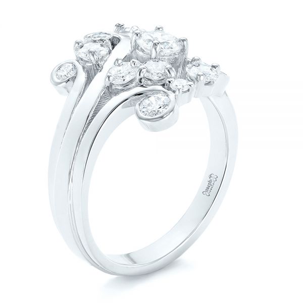  Platinum Platinum Custom Diamond Fashion Ring - Three-Quarter View -  102975