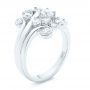 14k White Gold Custom Diamond Fashion Ring - Three-Quarter View -  102975 - Thumbnail