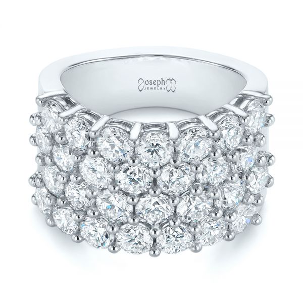  White Gold Custom Diamond Fashion Ring - Flat View -  104060