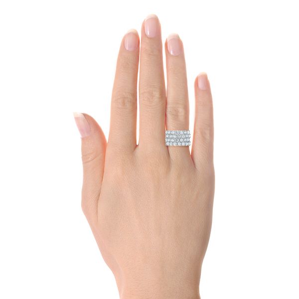  White Gold Custom Diamond Fashion Ring - Hand View -  104060