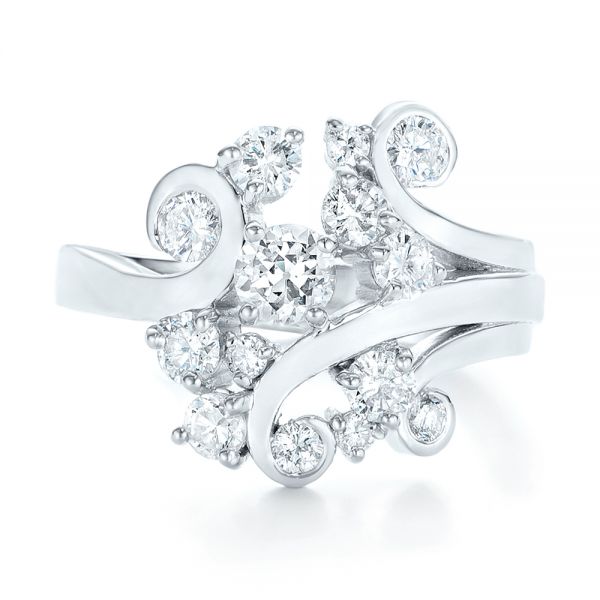  Platinum Platinum Custom Diamond Fashion Ring - Top View -  102975