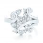 14k White Gold Custom Diamond Fashion Ring - Top View -  102975 - Thumbnail