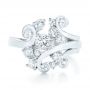  Platinum Platinum Custom Diamond Fashion Ring - Top View -  102975 - Thumbnail