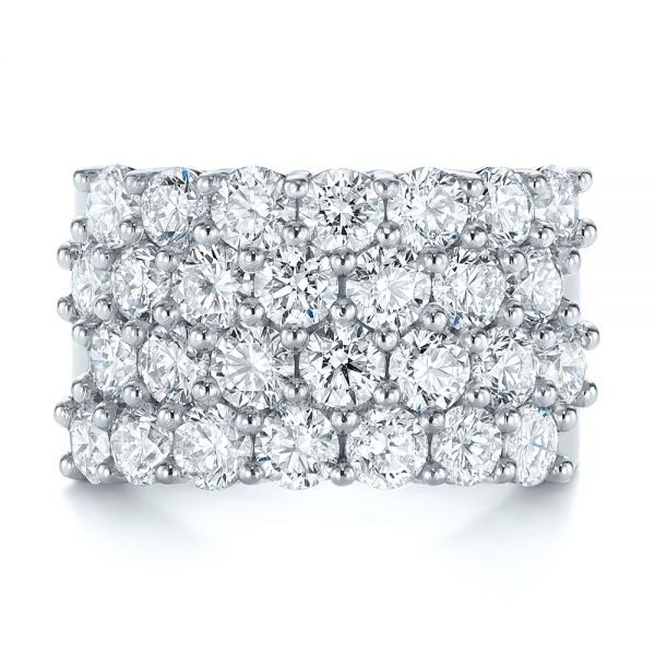  White Gold Custom Diamond Fashion Ring - Top View -  104060