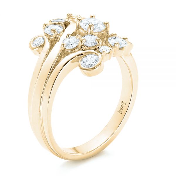 14k Yellow Gold 14k Yellow Gold Custom Diamond Fashion Ring - Three-Quarter View -  102975