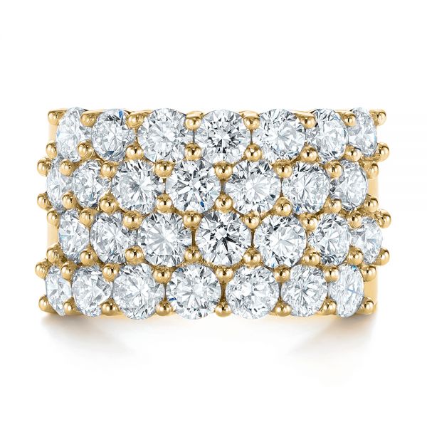 14k Yellow Gold 14k Yellow Gold Custom Diamond Fashion Ring - Top View -  104060
