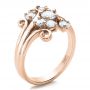 18k Rose Gold 18k Rose Gold Custom Diamond Ring - Three-Quarter View -  100841 - Thumbnail