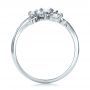 14k White Gold Custom Diamond Ring - Front View -  100841 - Thumbnail