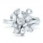  Platinum Platinum Custom Diamond Ring - Top View -  100841 - Thumbnail