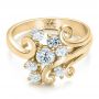 14k Yellow Gold 14k Yellow Gold Custom Diamond Ring - Flat View -  100841 - Thumbnail