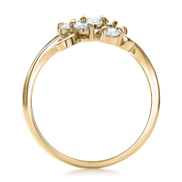 14k Yellow Gold 14k Yellow Gold Custom Diamond Ring - Front View -  100841