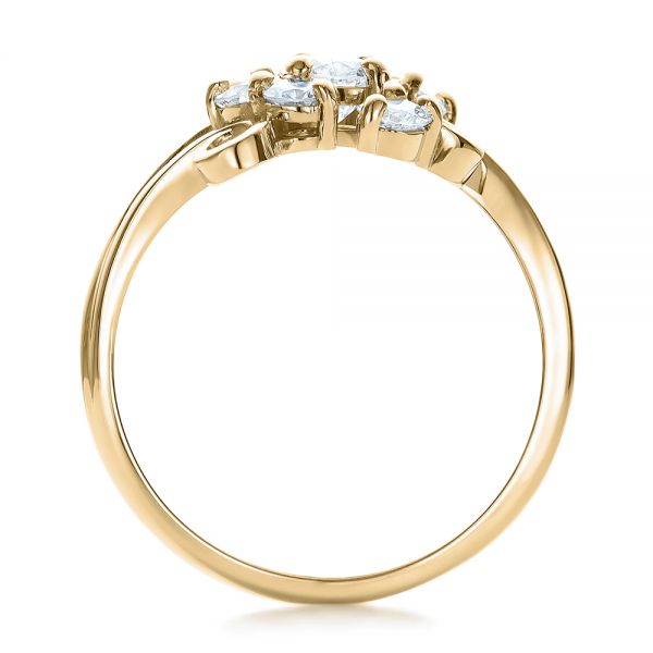 18k Yellow Gold 18k Yellow Gold Custom Diamond Ring - Front View - 100841