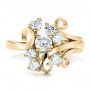 14k Yellow Gold 14k Yellow Gold Custom Diamond Ring - Top View -  100841 - Thumbnail