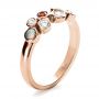 18k Rose Gold 18k Rose Gold Custom Diamond And Opal Ring - Three-Quarter View -  1157 - Thumbnail