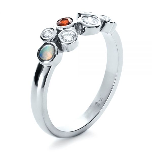 Custom Diamond and Opal Ring - Image