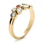 14k Yellow Gold 14k Yellow Gold Custom Diamond And Opal Ring - Three-Quarter View -  1157 - Thumbnail