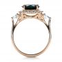 14k Rose Gold 14k Rose Gold Custom Emerald And Diamond Fashion Ring - Front View -  1391 - Thumbnail