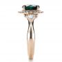 14k Rose Gold 14k Rose Gold Custom Emerald And Diamond Fashion Ring - Side View -  1391 - Thumbnail