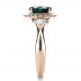 18k Rose Gold 18k Rose Gold Custom Emerald And Diamond Fashion Ring - Side View -  1391 - Thumbnail