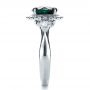  Platinum Platinum Custom Emerald And Diamond Fashion Ring - Side View -  1391 - Thumbnail