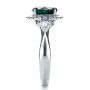  Platinum Platinum Custom Emerald And Diamond Fashion Ring - Side View -  1391 - Thumbnail