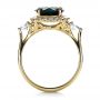 14k Yellow Gold Custom Emerald And Diamond Fashion Ring - Front View -  1391 - Thumbnail