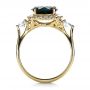 18k Yellow Gold 18k Yellow Gold Custom Emerald And Diamond Fashion Ring - Front View -  1391 - Thumbnail