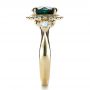 18k Yellow Gold 18k Yellow Gold Custom Emerald And Diamond Fashion Ring - Side View -  1391 - Thumbnail