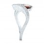 18k White Gold 18k White Gold Custom Garnet And Diamond Fashion Ring - Side View -  103156 - Thumbnail