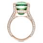 14k Rose Gold 14k Rose Gold Custom Green Tourmaline And Diamond Women's Ring - Front View -  1032 - Thumbnail