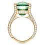 14k Yellow Gold 14k Yellow Gold Custom Green Tourmaline And Diamond Women's Ring - Front View -  1032 - Thumbnail