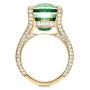 18k Yellow Gold 18k Yellow Gold Custom Green Tourmaline And Diamond Women's Ring - Front View -  1032 - Thumbnail