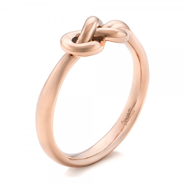  18K Gold 18K Gold Custom Infinity Knot Fashion Ring - Three-Quarter View -  102294