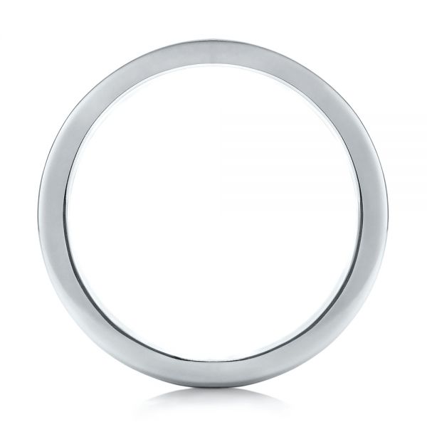 14k White Gold Custom Interlocking Name Band - Front View - 101534