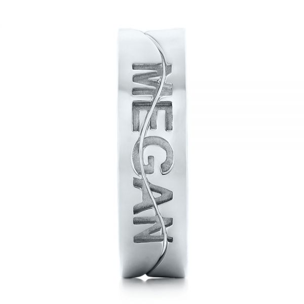  Platinum Platinum Custom Interlocking Name Band - Side View -  101534