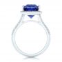  Platinum Platinum Custom Iolite And Diamond Halo Fashion Ring - Front View -  102803 - Thumbnail