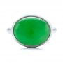 14k White Gold 14k White Gold Custom Jade Cabochon Fashion Ring - Top View -  101997 - Thumbnail