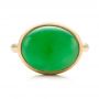 14k Yellow Gold 14k Yellow Gold Custom Jade Cabochon Fashion Ring - Top View -  101997 - Thumbnail