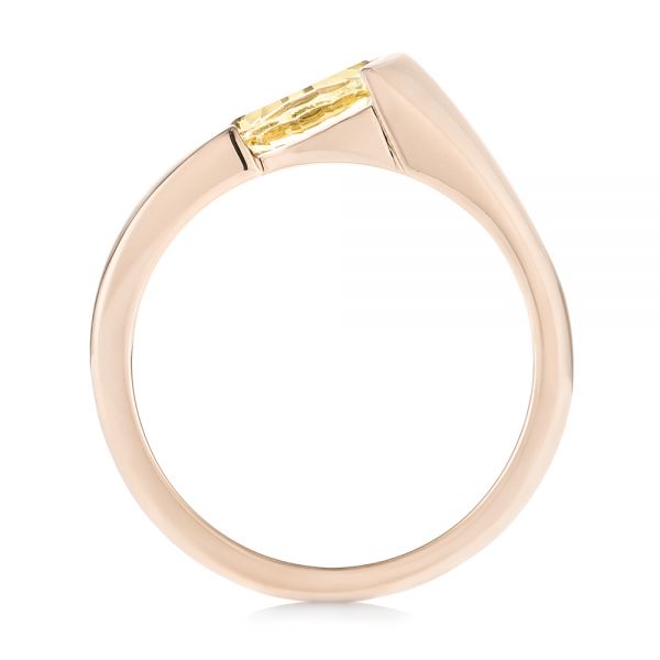 14k Rose Gold 14k Rose Gold Custom Marquise Citrine Fashion Ring - Front View - 103635