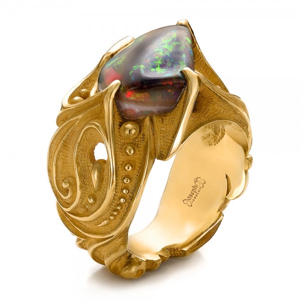 Opal wedding rings mens