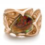 14k Rose Gold 14k Rose Gold Custom Men's Black Opal Ring - Flat View -  100574 - Thumbnail