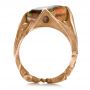 14k Rose Gold 14k Rose Gold Custom Men's Black Opal Ring - Front View -  100574 - Thumbnail